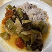 Spicy Veg and Rice   at Ming Kwan in Chiang Mai