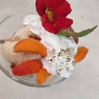 veganer eisbecher at Landgasthof Löwen in Aitrach