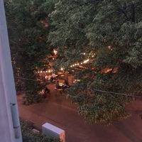 Außenbereich im Sommer  at café-mats in Karlsruhe