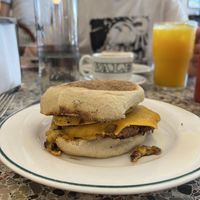 Brekkie burger  at Valentinas in Marrickville