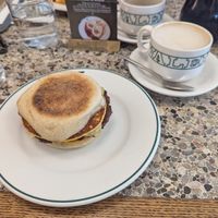 Vegan breakfast burger at Valentinas in Marrickville