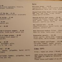 Full menu at The Langham Blue Bell in Langham