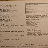 Full menu at The Langham Blue Bell in Langham