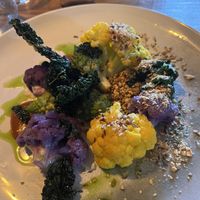 Roasted cauliflower with adobo sauce dukkah and crispy kalee  at The Langham Blue Bell in Langham