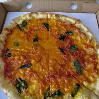 Vegan margherita pizzaa  at Pizza SQRD in Amman