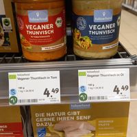 vegan tuna at denn's Biomarkt - Schanze in Hamburg