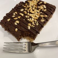 Vegan chocolate and chickpea square  at Forno Brisa in Bologna