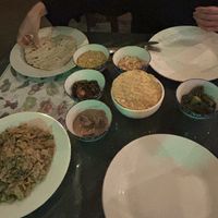 Rice & 3 veg curries, coconut rotti and veggie kottu  at Kingsley Hot Kitchen in Dikwella