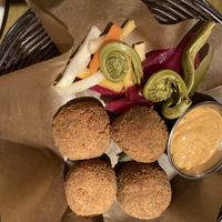 Veggie balls  at Korrigane Brasserie Artisanale in Quebec