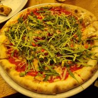 Vegetable pizza with rocket at Pinokio Pizzeria in Zakopane