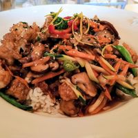 Orange cauliflower bowl at Cheesecake Factory in Tucson