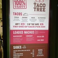 Menu at The Taco Tree - Food Stand in Reading