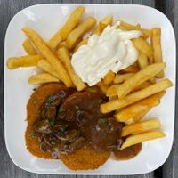 Veganes Jägerschnitzel!  at Imbiss Diekhues Hoff in Emsdetten