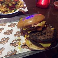 triple vegan burger  at Fupburger in Norwich