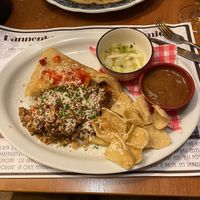 Pancakes with jackfruit, peanut butter sauce and cocos flakes. Pancake of the month February 2024  at D' Olle Smidse in Midwolda