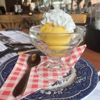 Orange ice cream   at D' Olle Smidse in Midwolda