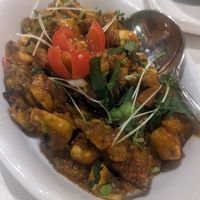 Mushroom bhaji at Macraj Indian Restaurant in Lossiemouth