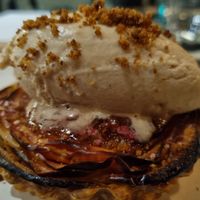 Apple tarte tatin, macadamia icecream. Sooo good. at Corella in Braddon