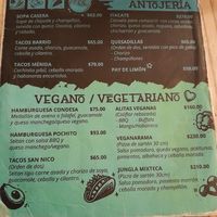 Menú at Calavera Coyote Pulquería in Puebla