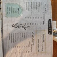 Menu at El Gecko in Mazunte