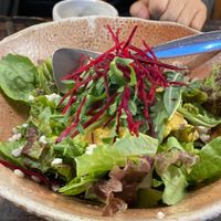 Simple salad  at Kkot Bape Pida - 꽃 밥에 피다 A Flower Blossom on the Rice in Seoul