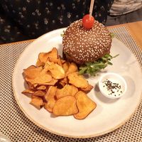 Vegan burguer at Terrassa in Amarante