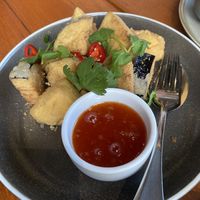 Crispy tofu and eggplant   at Muum Maam Barangaroo in Barangaroo