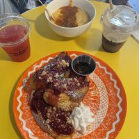 french toast and grits!   at Buku Vegan - Pop Up in Winter Garden