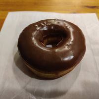 Chocolate glazed donut! #Veganuary at Angel Donuts and Treats in Austin