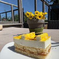 Beetje te zoet voor mijn smaak maar super dat er vegan gebak is  at Koaikers Huus in Buren