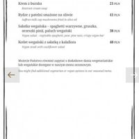 Vegan menu (November 2021) at Karczma Sabała in Zakopane