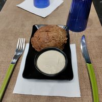 Free bread and dip at Alhambra in Milan