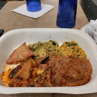 Choose from various different options to fill up your plate at Alhambra in Milan