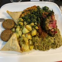 Mix of tasty food for about 18 euros at Alhambra in Milan