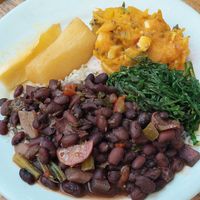 Options from the buffet at Maha Mantra in Sao Paulo