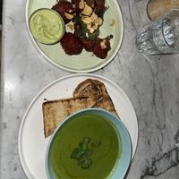 Cauli bbq wings and soup of the day  at Common Grounds - JBR in Dubai