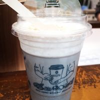 Black Sesame Nut Mylk with Nut Cream at NUTTEA in East London