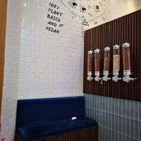 A small seating area at NUTTEA in East London