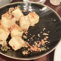 Fried garlic tofu! Amazing !  at Mimi Mei Fair in London