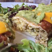 Inside the awesome Vegan Breakfast Burrito - delicious! at Epic Egg in Cheyenne