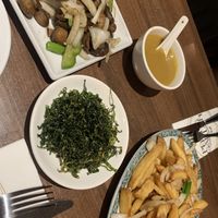 Salt and pepper mushrooms / crispy seaweed / salt and pepper chips  at Peking Garden in Stockton-on-tees