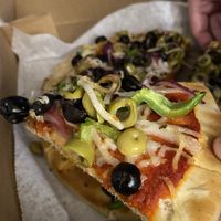 Vegan pizza at Studio Pizza in Hancock