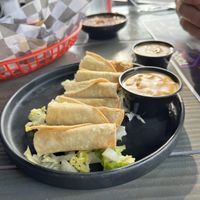 Flautas with vegan quesoadillas  at Torque Grill & Cantina in Burleson