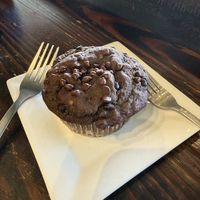 Chocolate muffin  at Tributary Coffee Roasters in Gunnison
