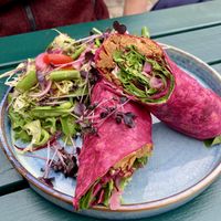 Vegan wrap  at Den Glade Gulerod in Ringkobing