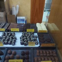 Vegan options: cinnamon, cats tongue, choc hearts at The Chocolate Mill in Mount Franklin
