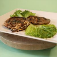 Portobello ripieno at La Finestra in Oaxaca