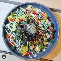 Creamy kale salad at Livity Cafe in North London