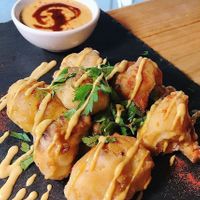 Jerk cauliflower wings with jerk mayo at Livity Cafe in North London