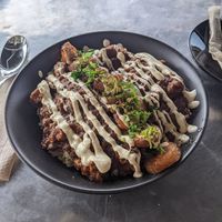 Tempeh curry with sweet plantains - so flavourful!! at Livity Cafe in North London
